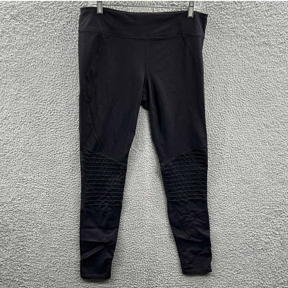 Womens Moto Leggings XL Active Athletic Gym Workout Running Training Performance